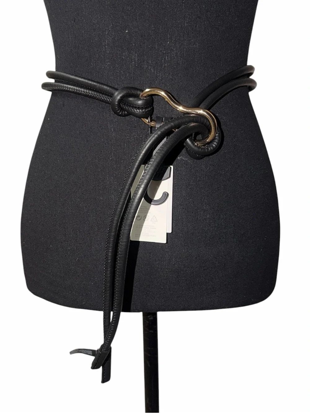 H&M Black Vegan Leather One Size Belt(NWT)